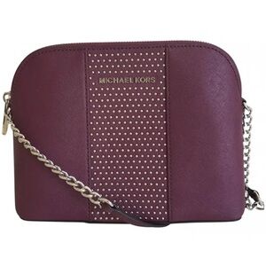 Michael Kors Purple Crossbody Bag with Silver Chain